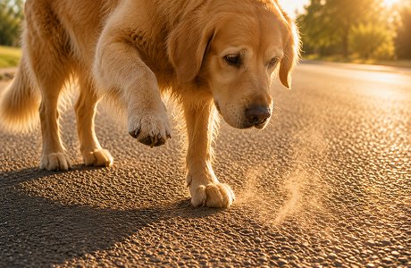 Hot Summer Surfaces Are Harder On Senior And Large Breed Dogs.